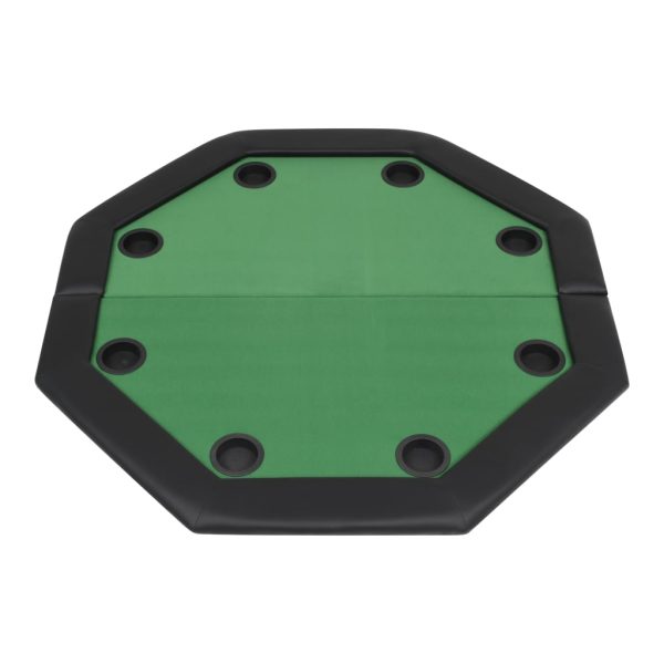 Tavolo Da Poker Piegabile In 2 Per 8 Giocatori Ottagonale Verde - Image 4