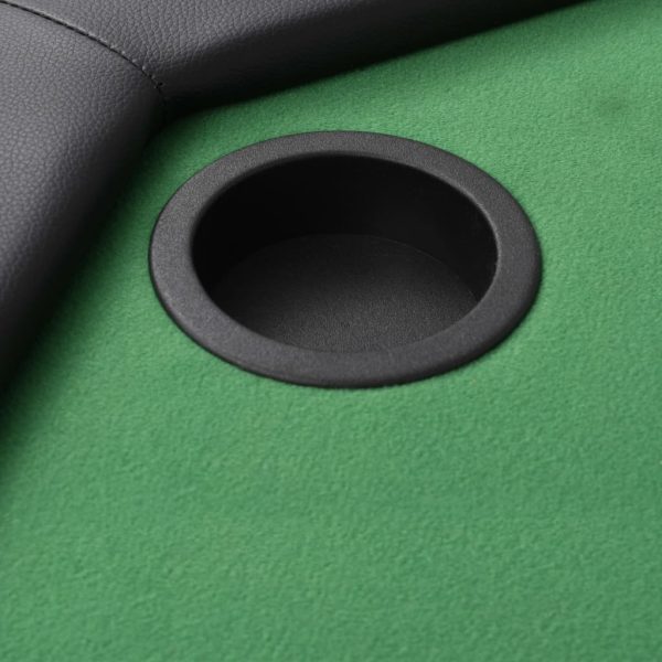 Tavolo Da Poker Piegabile In 2 Per 8 Giocatori Ottagonale Verde - Image 5