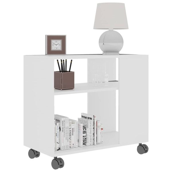 Tavolino Da Salotto Bianco 70x35x55 Cm In Legno Multistrato - Image 3