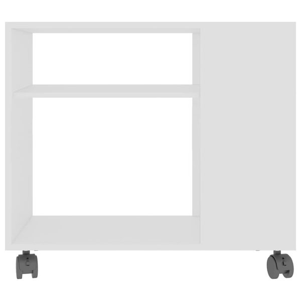 Tavolino Da Salotto Bianco 70x35x55 Cm In Legno Multistrato - Image 4