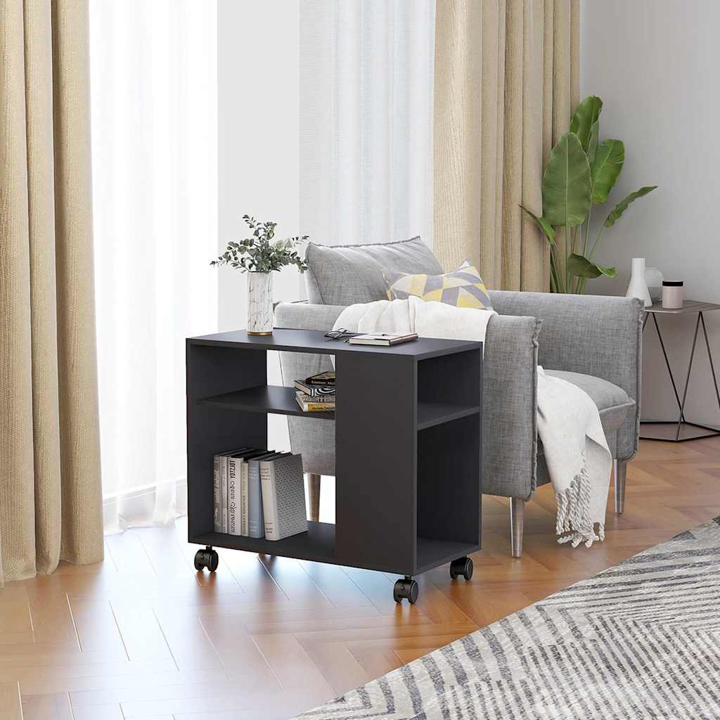 Tavolino Da Salotto Grigio 70x35x55 Cm In Legno Multistrato