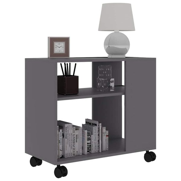 Tavolino Da Salotto Grigio 70x35x55 Cm In Legno Multistrato - Image 3