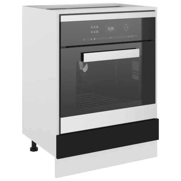 Mobile Per Forno Nero 60x46x81,5 Cm In Legno Multistrato - Image 4