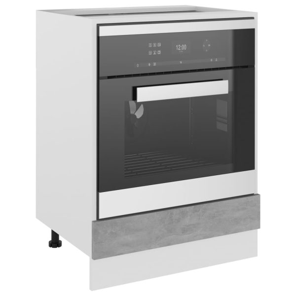 Mobile Per Forno Grigio Cemento 60x46x81,5 Cm Legno Multistrato - Image 4