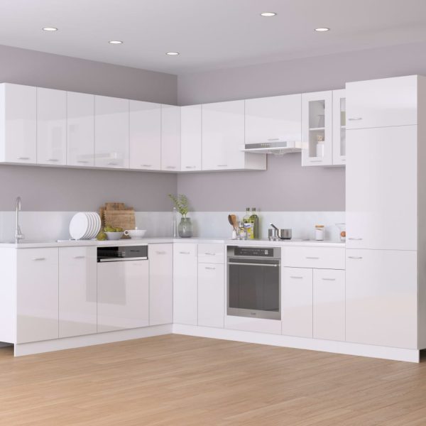 Mobile Per Forno Bianco Lucido 60x46x81,5 Cm Legno Multistrato - Image 3