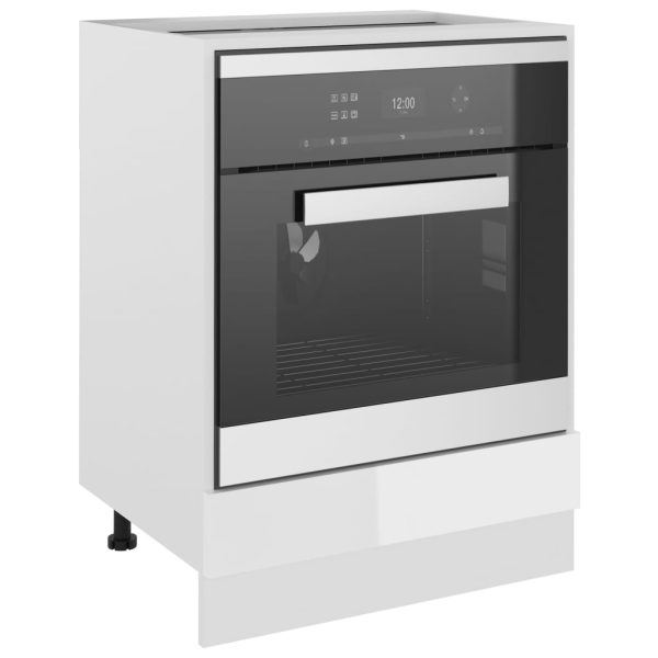Mobile Per Forno Bianco Lucido 60x46x81,5 Cm Legno Multistrato - Image 4