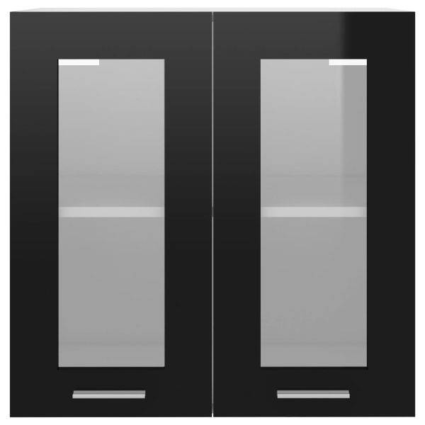 Mobile Pensile Con Vetro Nero 60x31x60 Cm In Legno Multistrato - Image 6