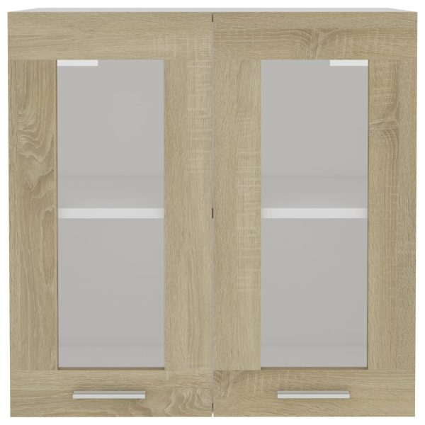 Mobile Pensile Con Vetro Rovere Sonoma 60x31x60 Cm Multistrato - Image 6