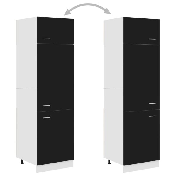 Armadio Per Frigo Nero 60x57x207 Cm In Legno Multistrato - Image 4