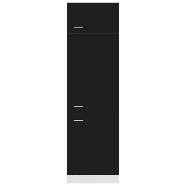 Armadio Per Frigo Nero 60x57x207 Cm In Legno Multistrato - Image 5