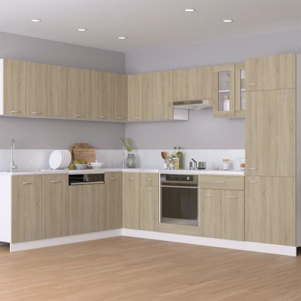 Mobile Per Frigo Rovere Sonoma 60x57x207 Cm Legno Multistrato - Image 3