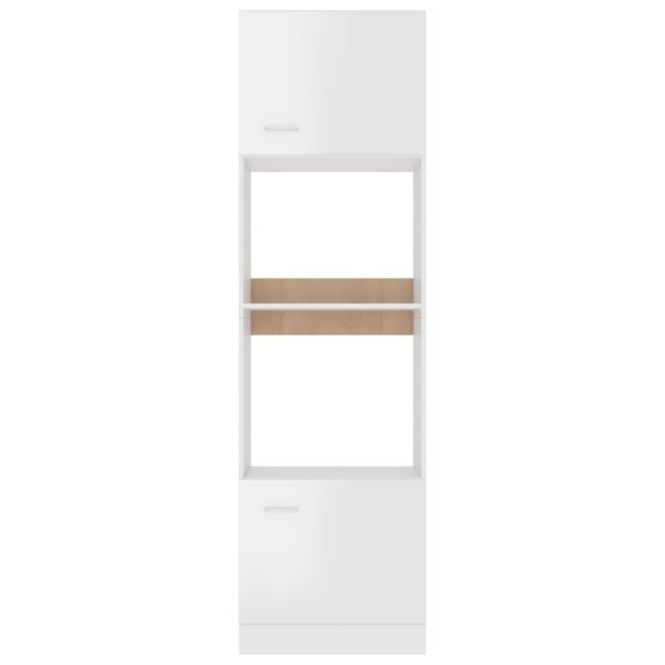 Mobile Microonde Bianco Lucido 60x57x207 Cm Legno Multistrato - Image 6