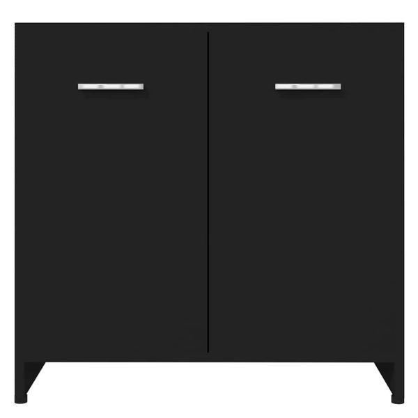 Mobile Da Bagno Nero 60x33x61 Cm In Legno Multistrato - Image 6