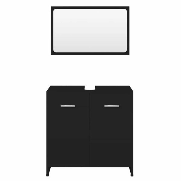 Set Mobili Da Bagno Nero In Legno Multistrato - Image 5