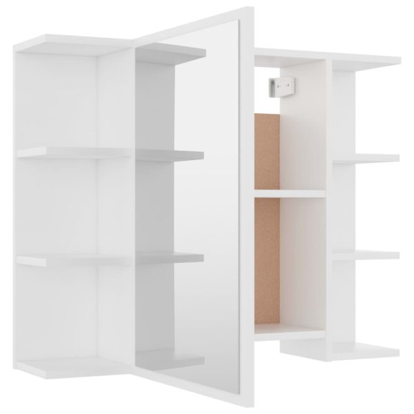 Armadio Da Bagno Bianco 80x20,5x64 Cm In Legno Multistrato - Image 5