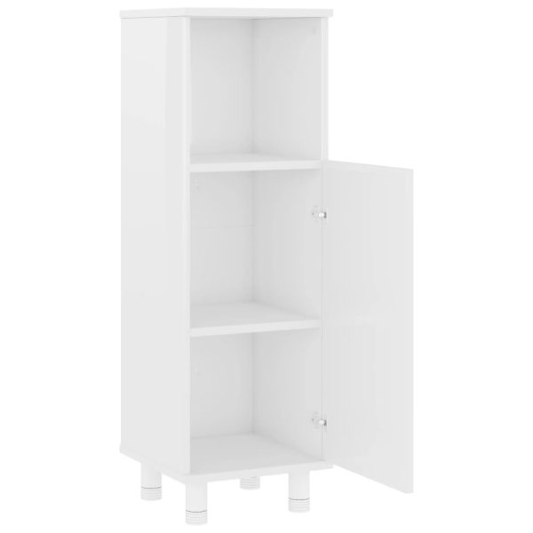 Mobile Da Bagno Bianco Lucido 30x30x95 Cm In Legno Multistrato - Image 4