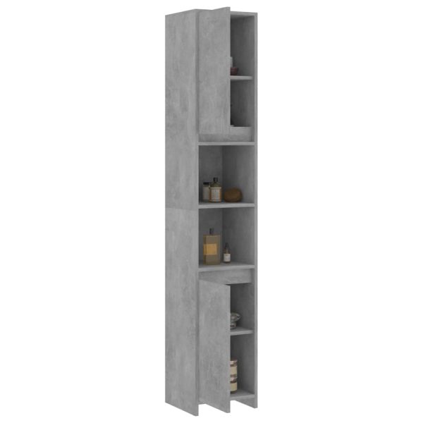 Mobile Da Bagno Grigio Cemento 30x30x183,5 Cm Legno Multistrato - Image 4
