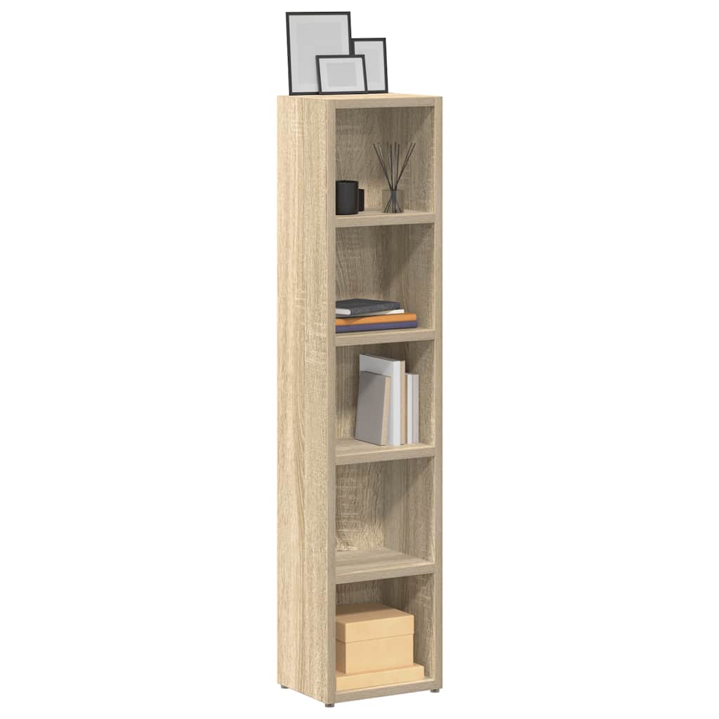 Mobili Porta Cd 2pz Rovere Sonoma 21x16x93,5 Legno Multistrato