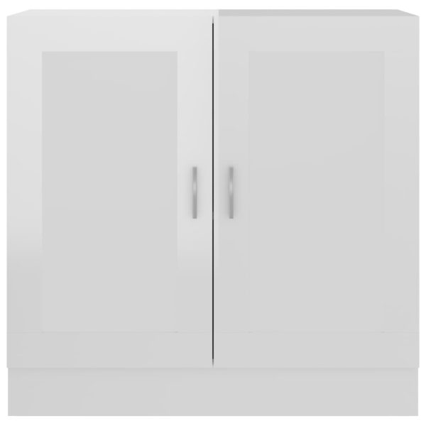 Libreria Bianco Lucido 82,5x30,5x80 Cm In Legno Multistrato - Image 6
