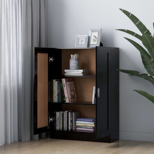 Libreria Nera 82,5x30,5x115 Cm In Legno Multistrato - Image 3