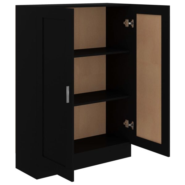 Libreria Nera 82,5x30,5x115 Cm In Legno Multistrato - Image 5