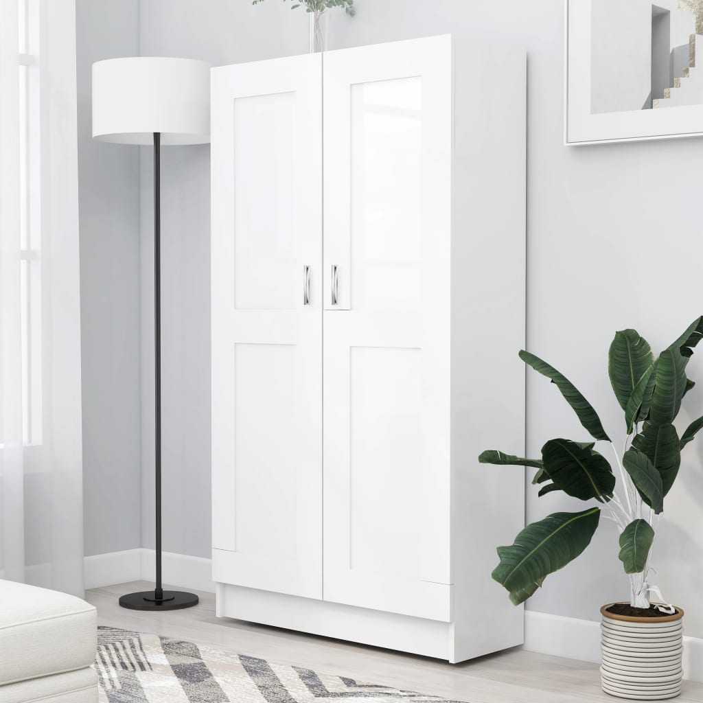 Libreria Bianca 82,5x30,5x150 Cm In Legno Multistrato