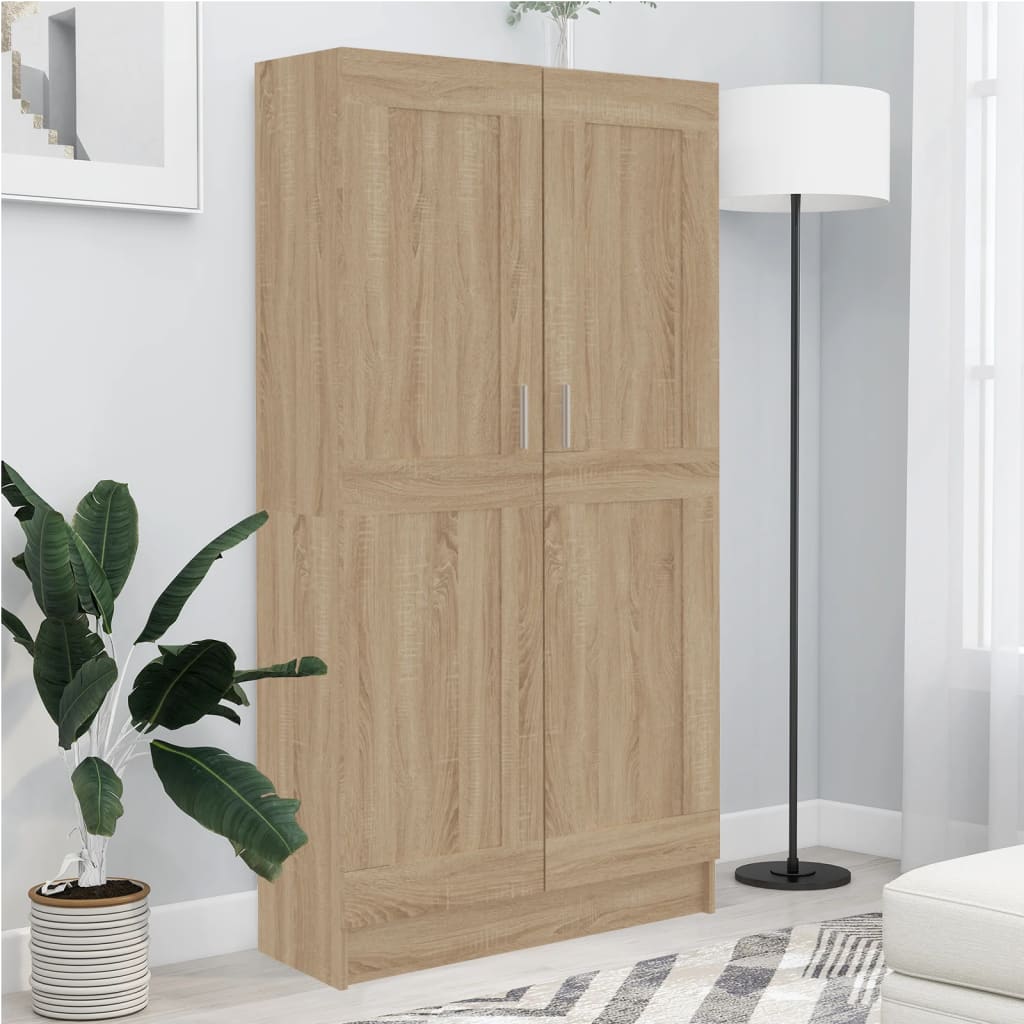 Libreria Rovere Sonoma 82,5x30,5x150 Cm In Legno Multistrato
