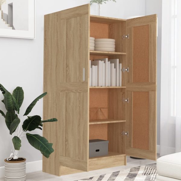 Libreria Rovere Sonoma 82,5x30,5x150 Cm In Legno Multistrato - Image 3