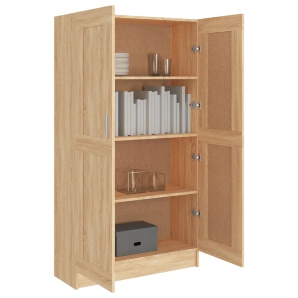 Libreria Rovere Sonoma 82,5x30,5x150 Cm In Legno Multistrato - Image 4