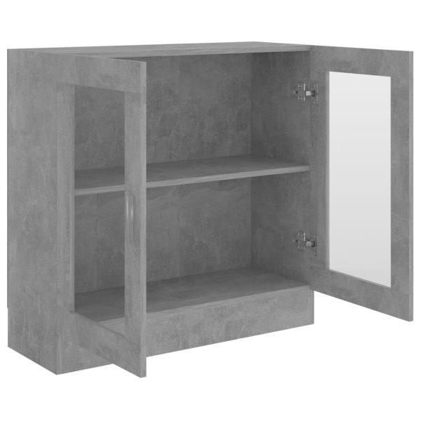 Armadietto Vetrina Grigio Cemento 82,5x30,5x80 Cm Multistrato - Image 5