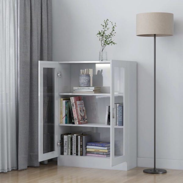 Armadietto Vetrina Bianco Lucido 82,5x30,5x115 Cm Multistrato - Image 3