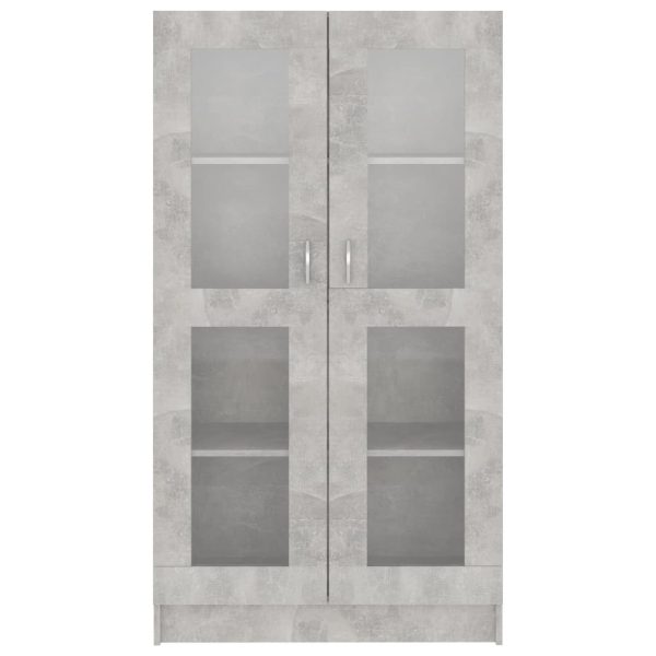 Armadietto Vetrina Grigio Cemento 82,5x30,5x150 Cm Multistrato - Image 6