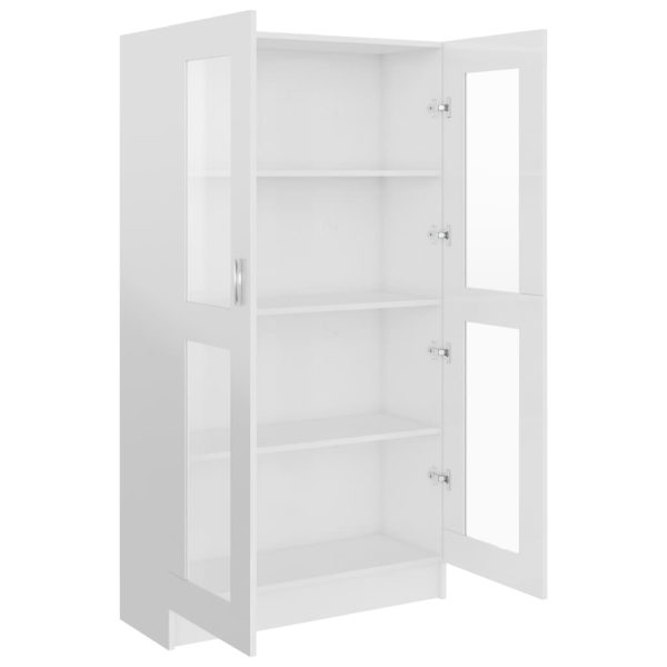 Armadietto Vetrina Bianco Lucido 82,5x30,5x150 Cm Multistrato - Image 5