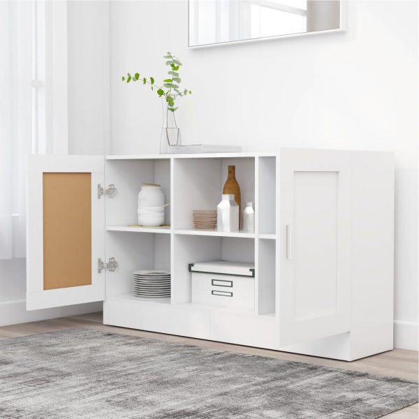 Credenza Bianca 120x30,5x70 Cm In Legno Multistrato - Image 3