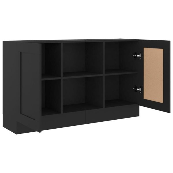 Credenza Nera 120x30,5x70 Cm In Legno Multistrato - Image 5