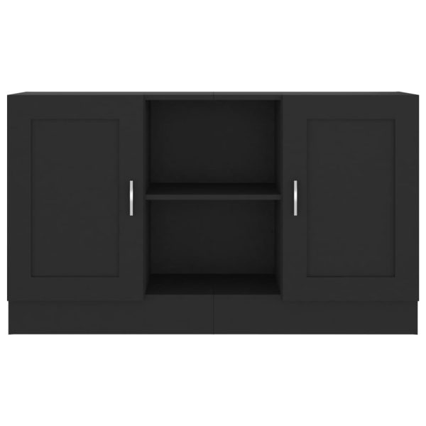 Credenza Nera 120x30,5x70 Cm In Legno Multistrato - Image 6