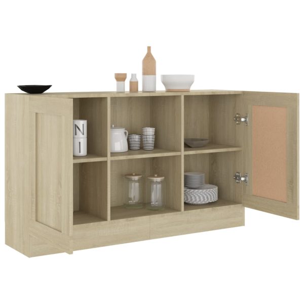 Credenza Rovere Sonoma 120x30,5x70 Cm In Legno Multistrato - Image 4