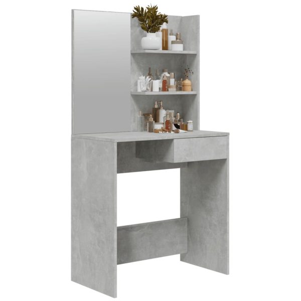 Toeletta Con Specchio Grigio Cemento 74,5x40x141 cm - Image 4