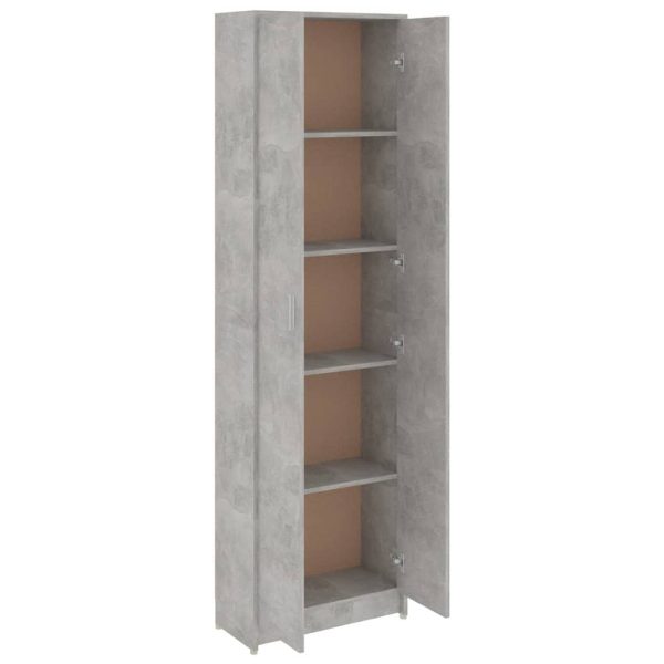 Armadio Corridoio Grigio Cemento 55x25x189 Cm Legno Multistrato - Image 6