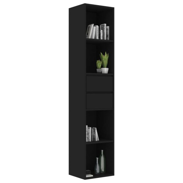 Libreria Nera 36x30x171 Cm In Legno Multistrato - Image 3