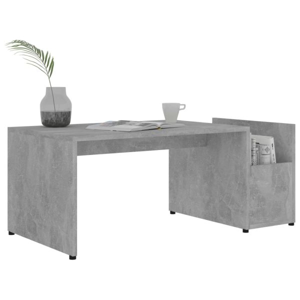 Tavolino Da Salotto Grigio Cemento 90x45x35cm Legno Multistrato - Image 3