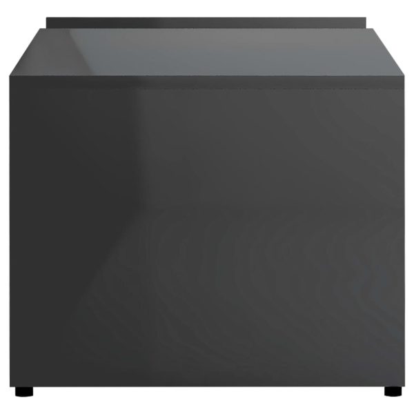 Tavolino Da Salotto Grigio Lucido 90x45x35 Cm Legno Multistrato - Image 5