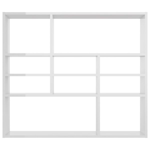 Scaffale A Parete Bianco Lucido 90x16x78 Cm Legno Multistrato - Image 4