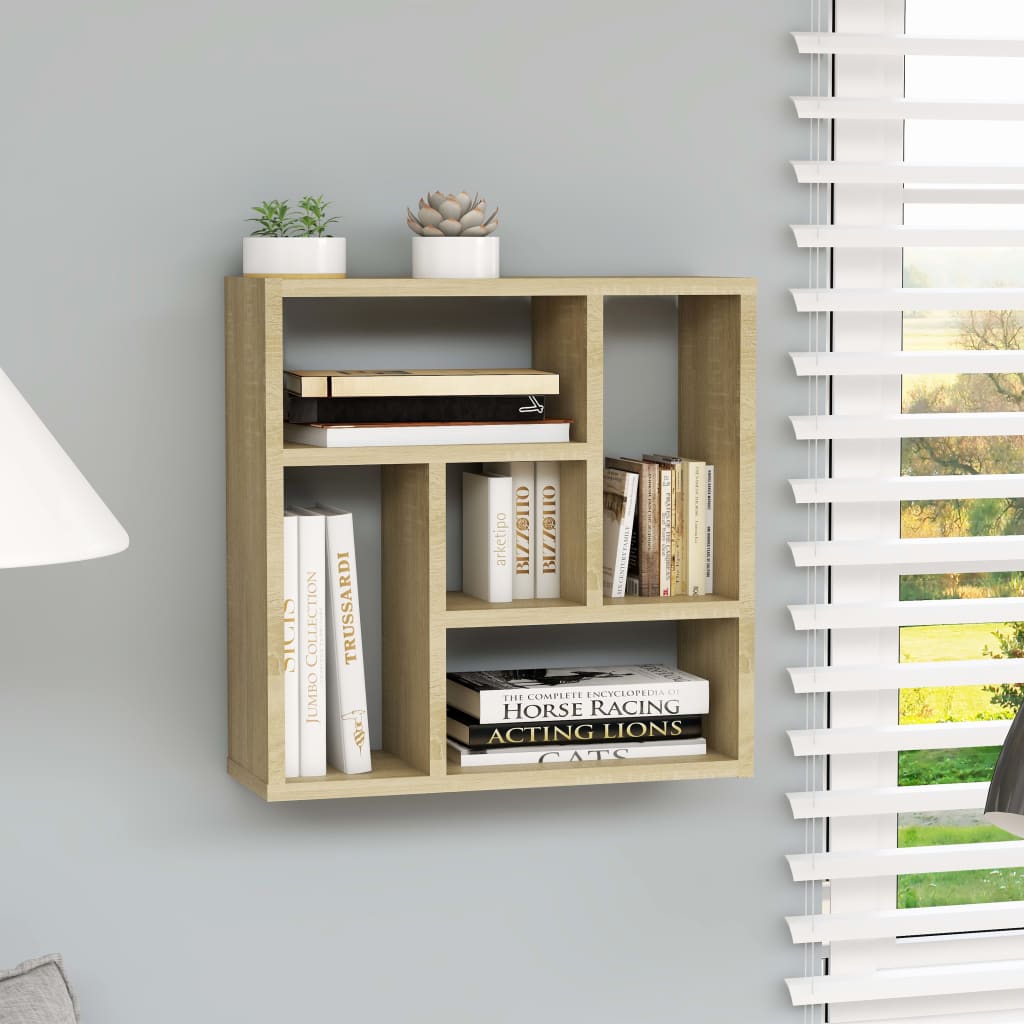 Scaffale Parete Rovere Sonoma 45,1x16x45,1 Cm Legno Multistrato