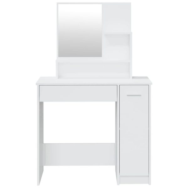 Toeletta Con Specchio Bianco Lucido 86,5x35x136 cm - Image 6