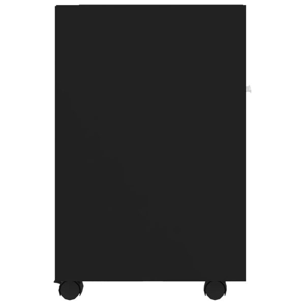 Credenza Con Ruote Nera 33x38x60 Cm In Legno Multistrato - Image 5