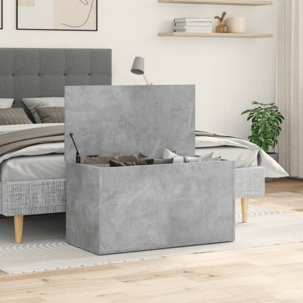 Cassapanca Grigio Cemento 84x42x46 Cm In Legno Ingegnerizzato - Image 3