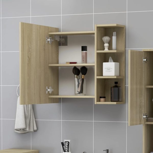 Mobile Bagno Con Specchio Rovere Sonoma 62,5x20,5x64multistrato - Image 3