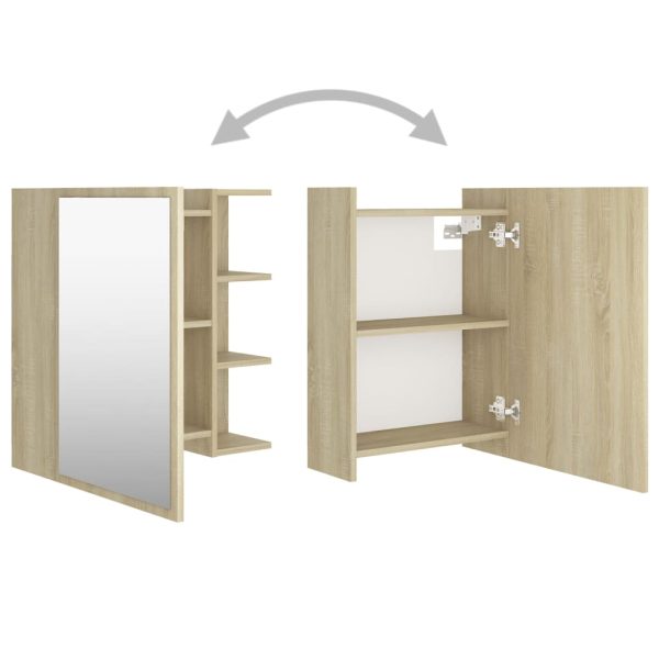 Mobile Bagno Con Specchio Rovere Sonoma 62,5x20,5x64multistrato - Image 6