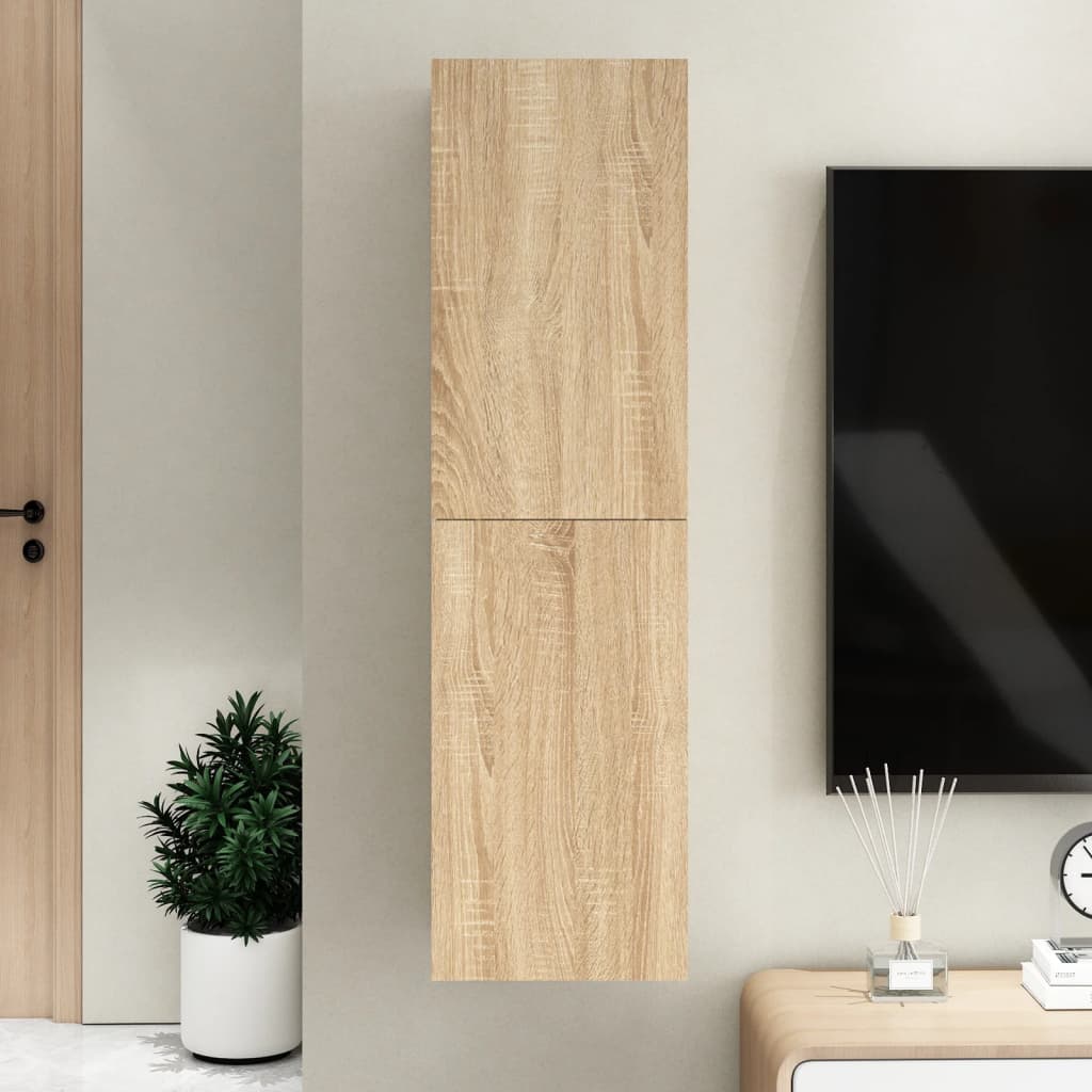 Mobile Porta Tv Rovere Sonoma 30,5x30x110 Cm Legno Multistrato